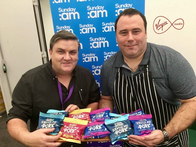 Simon Delaney and Chef Dean Diplock on Sunday AM TV3 Simon Delaney and Chef Dean Diplock on Sunday AM TV3