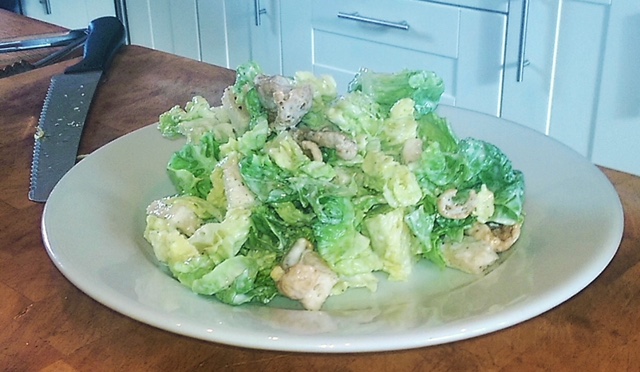 Gluten Free Chicken Caesar Salad with Scratch My Pork Pork Crackling Gluten Free Chicken Caesar Salad with Scratch My Pork Pork Crackling