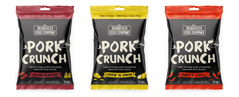 Pork-Crunch-Media Photo of full range of Pork Crunch snacks