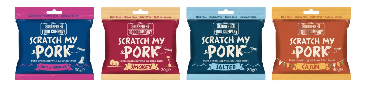 Scratch My Pork - Pork Crakling Snacks - Four Flavours Scratch My Pork - Pork Crakling Snacks - Four Flavours