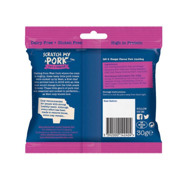 Scratch My Pork Vinegar - Back of packaging