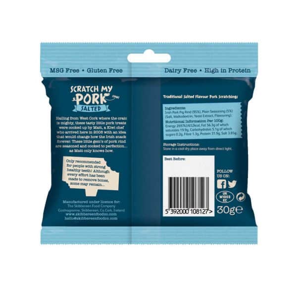 Scratch My Pork Salted - Back of packaging