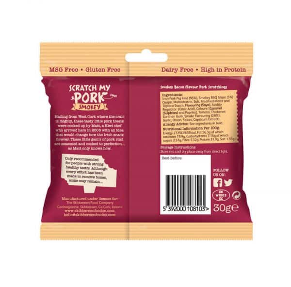 Scratch My Pork Smokey - Back of packaging