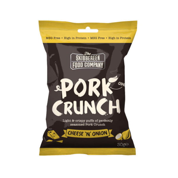 Pork Crunch Cheese & Onion - Front of packaging