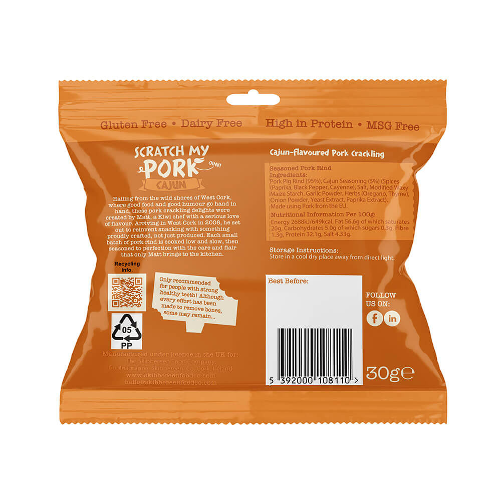 Scratch My Pork Cajun x 12 (30g per pack) - Image 2