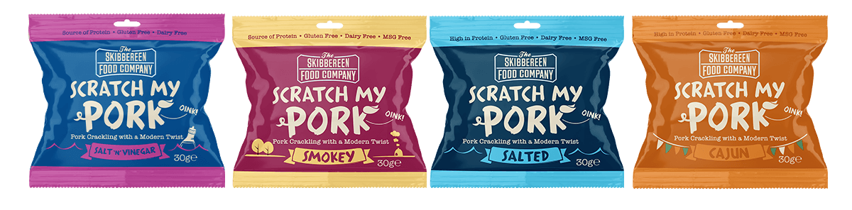 Scratch My Pork Packets Sept 2026 Scratch My Pork - Pork Crakling Snacks - Four Flavours